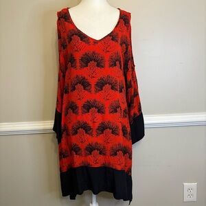 Manaola Kinolau Kalilehua Kamakana Red Top Dress Size L/XL